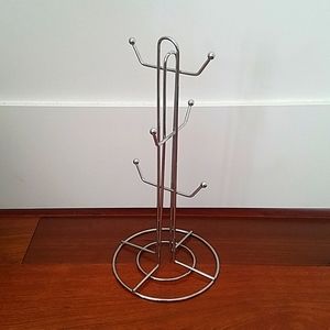 Silver kitchen mug holder. One size.
